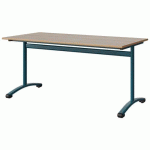 TABLE MALIBU 160X80 T6 DL STRA ALAISÉ ACACIA/BLEU 5025 - MANUTAN EXPERT