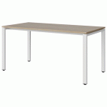 TABLE MALIBU 160X80 T6 SOUDÉ STRA ABS CHÊNE 1146/BLC 9016 - MANUTAN EXPERT