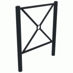 BARRIÈRE CROISY 1 M TÊTE BOMBÉE MÉTAL GRIS 7016 - BUTON DESIGN