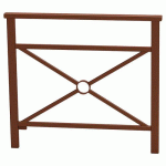BARRIÈRE VENISE 1 M STRUCTURE SIMPLE CROIX - ZINC ASP CORTEN - PROCITY