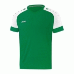 MAILLOT DE FOOT MANCHES COURTES - JAKO - CHAMP 20 VERT/BLANC