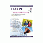 PAPIER PHOTO EPSON C13S041315 - GLACE - 255 G - FORMAT A3 - BOÎTE DE 20 FEUILLES