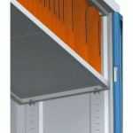 TABLETTE MÉTAL METILY / ELHIT L 117,5 X P 37,5 CM GRIS CLAIR