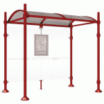 ABRI BUS PROVINCE 2.50 M SANS BARDAGES LAT. CITY ROUGE 3004 - PROCITY