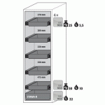 ARMOIRE SÉCURITÉ S-PHOENIX-90 S90.196.060.075.FDAS BLANC - ASECOS