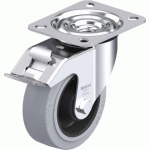 BLICKLE - ROULETTE PIVOTANTE À FREIN Ø 100MM BANDAGE CAOUTCHOUC NR 150KG - LE-POEV 100R-FI-SG