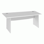 BUREAUX DROITS L 180 CM PIÈTEMENT PLEIN BLANC