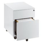 CAISSON MOBILE 2 TIROIRS MÉTAL NF ENVIRONNEMENT BLANC - H.55,5 X L. 42 X P. 53 CM