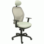 CHAISE JORQUERA AVEC APPUI-TÊTE GRIS/GRIS CLAIR - PIQUERAS Y CRESPO