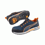 BASKETS DE SÉCURITÉ BASSE CROSSTWIST LOW S3 HRO SRC BLEU/ORANGE P41 - PUMA - 643100-T.41