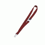 LACETS TEXTILE ROUGE DURABLE POUR BADGES - BOÎTE DE 10