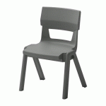 LOT DE 4 - CHAISE SCOLAIRE CLEO TAILLE 3 - MATERNELLE GRANDE SECTION - GRIS
