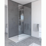 PAROI DE DOUCHE FIXE PARMA 2 - VERRE TRANSPARENT - 120 CM AURLANE