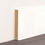 PLINTHE RIGIDE ÂME HDF À COLLER LONGUEUR 2,20 M - BLANC - LARGEUR 100 MM DINAC