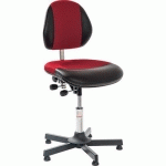 SIÈGE ATELIER DUO - MEDIUM - PATIN - ROUGE - ACIER - GLOBAL PROFESSIONAL SEATING