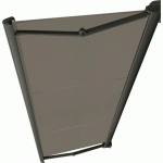 STORE DE TERRASSE COFFRE INTEGRAL MOTORISE RAL ANTHRACITE 5,2 X 3 TOILE DICKSON® TAUPE - TAUPE