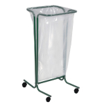 SUPPORT SAC POUBELLE À ROULETTES ROSSIGNOL TUBAG VERT SANS COUVERCLE 110 L
