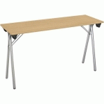 TABLE PLIANTE STAGE 200 X 40 CM CHÊNE PIED ALU