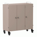 ARMOIRE BASSE SHIFT+ LANDSCAPE MÉLA. 9 CASES 3 PORTES - GRIS TERRE - GRIS TERRE - MANUTAN COLLECTIVITÉS