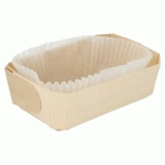 BARQUETTE BOIS + MOULE 18.5X11.5X5.5 CM BOIS NATUREL (VENDU PAR 300)