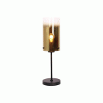 FREELIGHT LAMPE DE TABLE VENTOTTO, NOIR/OR, HAUTEUR 57 CM, MÉTAL/VERRE