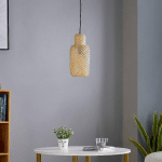 LINDBY SUSPENSION VENORA, Ø 15 CM, BAMBOU, E27