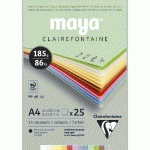 MAYA BLOC COLLÉ 25F A4 185G - LOT DE 5