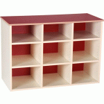 MEUBLE 9 CASES ZÉBULON - BLEU AZUL - MANUTAN COLLECTIVITÉS