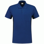 POLO BICOLOR POCHE POITRINE 202002 ROYALBLUE-NAVY XL - TRICORP WORKWEAR