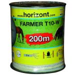 RUBAN FARMER T10-W 10MM BLANC 3 INOX 200M