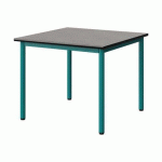 TABLE MALIBU 80X80 T4 4P STR ANTIB BÉTON F186/NOIR BLEU 5018