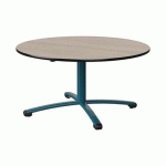 TABLE MALIBU Ø 120 T3 PC STRA ACACIA/NOIR BLEU 5025
