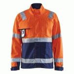VESTE HAUTE VISIBILITÉ ORANGE FLUORESCENT/MARINE TAILLE XL - BLAKLADER