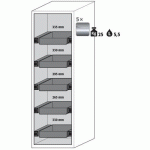 ARMOIRE S-PHOENIX VOL.2-90 S90.196.060.075.FDACR GRIS - ASECOS