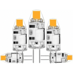 LOT DE 5 AMPOULES LED G4 2 W - REMPLACE LES AMPOULES HALOGÈNES 20 W - BLANC CHAUD 3000 K - 200 LM - 12 V AC/DC G4 - PAS DE SCINTILLEMENT - INTENSITÉ