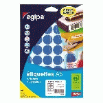 PASTILLE ADHÉSIVE Ø 24 MM AGIPA 114322 BLEUE - BOÎTE DE 400