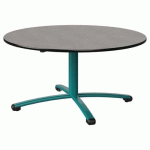TABLE MALIBU Ø 120 T3 PC STR ANTIB BÉTON F186/NOIR BLEU 5018