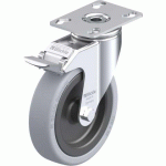BLICKLE - ROULETTE PIVOTANTE À FREIN Ø 125MM BANDAGE CAOUTCHOUC SBR 120KG - LKPA-VPA 126G-FI