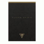 BLOC ENTOILÉ EN-TÊTE FLYING SPIRIT BLACK A6 140 PAGES DÉTACHABLES LIGNÉ MOTIFS ASSORTIS PAPIER IVOIRE 90G - NOIR - LOT DE 5