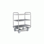 CHARIOT DE SERVICE RENFORCÉ EN INOX HUPFER - 3 PLATEAUX 1000 X 600 MM