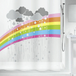 RIDEAU DE DOUCHE PEVA ARC EN CIEL 180X200CM MULTICOLOR SPIRELLA MULTICOLOR