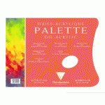 PALETTE HUILE BLOC COLLÉ 3 CÔTÉS 40F 24X32CM 90G - BLANC - LOT DE 5