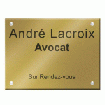 PLAQUE SIGNALÉTIQUE PERSONNALISABLE PLEXI COLOR - 50 X 40 CM JUSQU'À 3 LIGNES