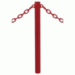 POTELET PROVINCE Ø76 MM CHAINES 2 ANNEAUX INOX ROUGE 3004 - PROCITY