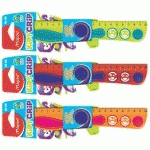 RÈGLE PLATE KIDY GRIP, 300 MM, EN PLASTIQUE - LOT DE 8