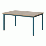 TABLE MALIBU 120X80 T3 4P STRA ALAISÉ ACACIA/BLEU 5025