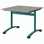 TABLE MALIBU 80X80 T4 DL STRA ABS BÉTON F186/BLEU 5018