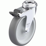 BLICKLE - ROULETTE PIVOTANTE À FREIN Ø 100MM BANDAGE CAOUTCHOUC TPE 70KG - LRA-TPA 100G-FI