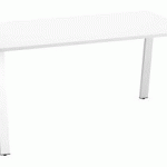 BUREAU DROIT INDIVIDUEL BLANC 160 X 80 CM, PIÉTEMENT MÉTAL BLANC - ARCH