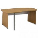 GAUTIER BUREAU PLAN CONVIVIAL GAUCHE PIED MÉTAL TWIN NOYER - DIMENISONS : L180 X H74 X P80 CM